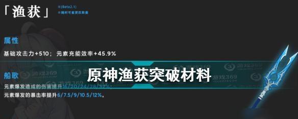 《原神》飞雷之弦振突破材料一览（快速获取强力武器）